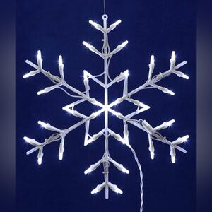 Vickerman 16" Snowflake Wire Silhouette with 35 LED Lights NOB